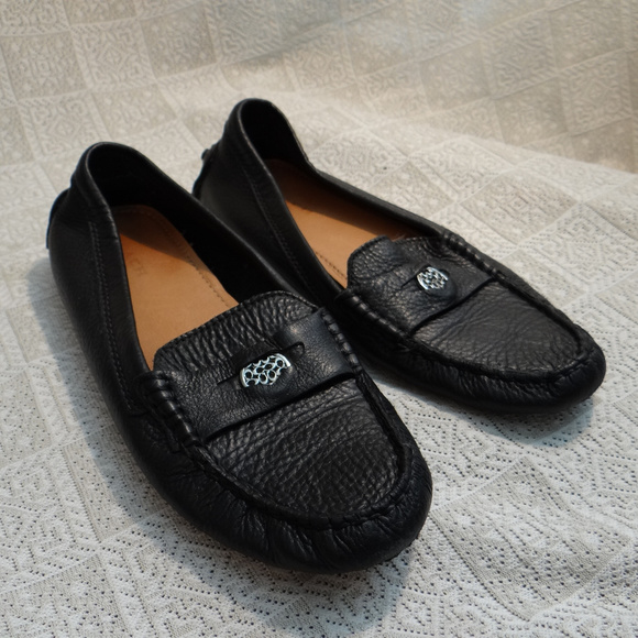 Coach Shoes - Coach Black Pebbled Leather Moccasins 6.5  (A9)